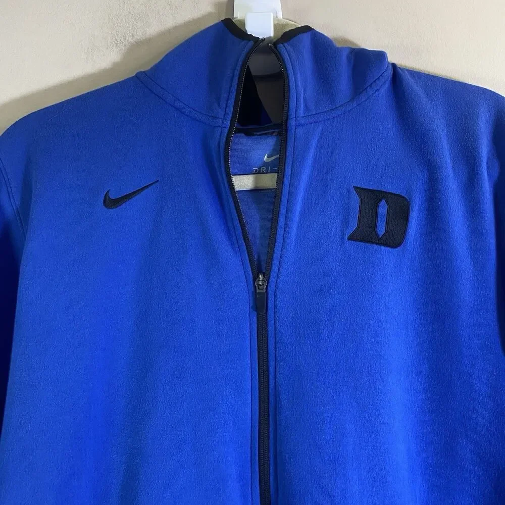 Nike Duke Mens Full-Zip Basketball Hoodie Dri-FIT Blue 930561-493 Size 2XL